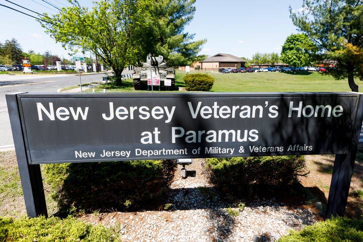 sign outside of the New Jersey Veteran's Home in Paramus, New Jersey, USA,